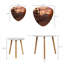 Ensemble de 2 tables basses gigognes triangulaires pour table d'appoint Savannah Georgia