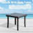 Outdoor Lounge Chair, Aluminum Plastic Patio Chaise Lounge With Side Table & 5 Position Adjustable Backrest & Wheels, All Weather Reclining Chair For Outside Beach Poolside Lawn,  Lake Blue-584045644-584045642