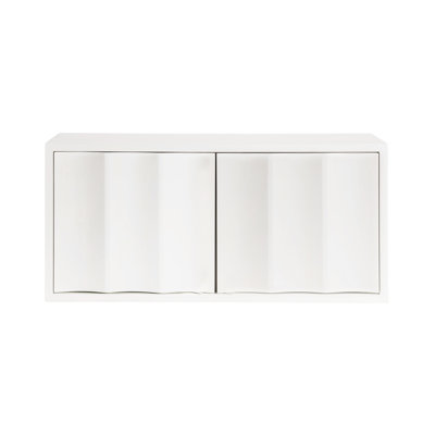 Wooden Wall Cabinet with Push-Close Doors