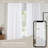 Linen Textured Farmhouse Semi Sheer Window Curtain,Back Tab Hooks Drapes,Pleated Heading Tape (Set of 2 With Hooks)-810861361-810861362
