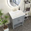 Meuble-lavabo simple 24 po avec plateau en céramique Sookie-1526939101