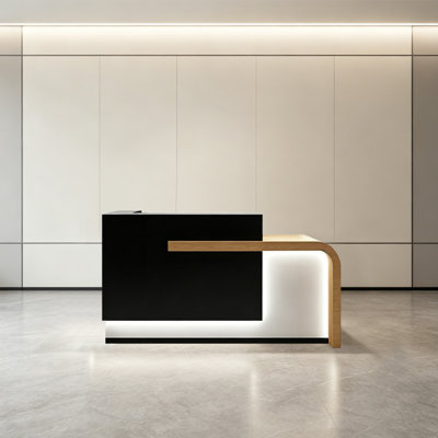 Bureau de réception moderne à DEL - réception commerciale pour le bureau, le magasin de détail, le centre commercial et le hall de l'hôtel, zone de service à la clientèle, aucun assemblage requis