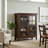 Artisan 38"W Solid Wood Transitional Medium Storage Cabinet with Glass Doors and Adjustable Shelves-1763551482