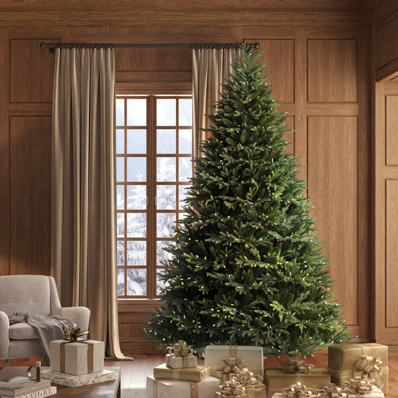 7.5' H Lighted Artificial Fir Christmas Tree