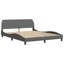 Structure de lit vidaXL gris foncé 152x203 cm-97706083-97706080