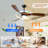 52 "3 Solid Wood Leaf Ceiling Fan Lights-1322787588