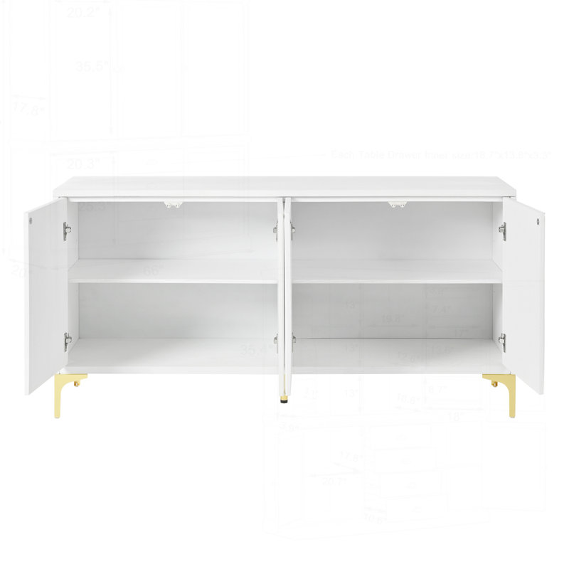 Buffet 60 po avec 4 portes Radiant, Beige