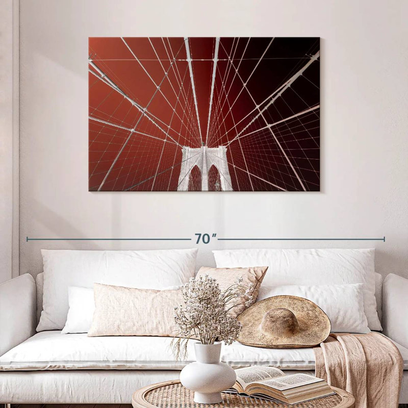 Lilie Geometric Brooklyn Bridge, 30" H x 45" W