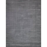 Pavia Hand Loomed Silky Nylon Solid Color Area Rug in Gray