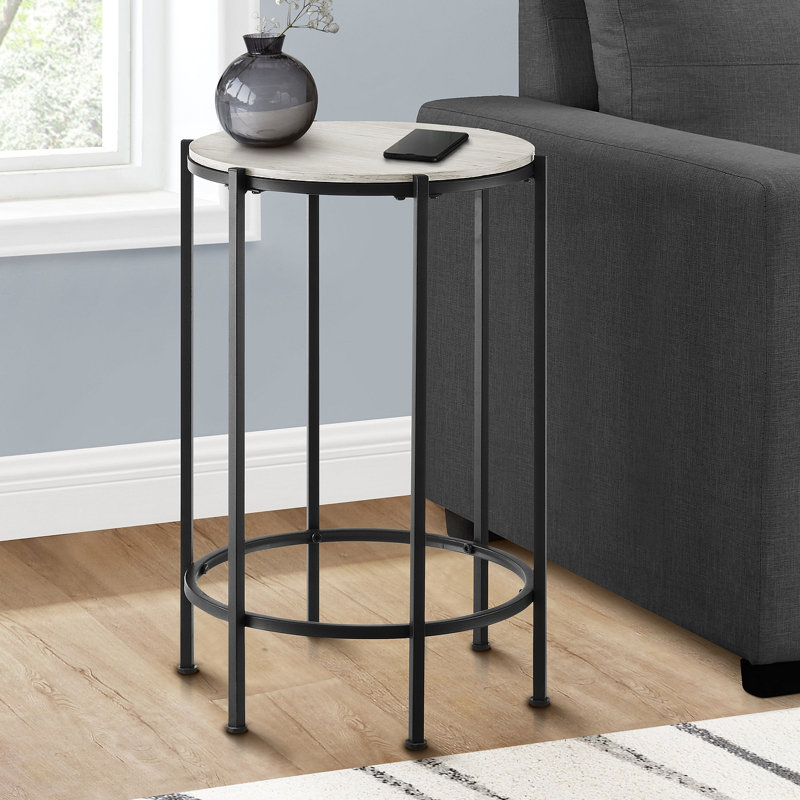 Petite table d'appoint avec table d'appoint et table d'appoint, Blanc