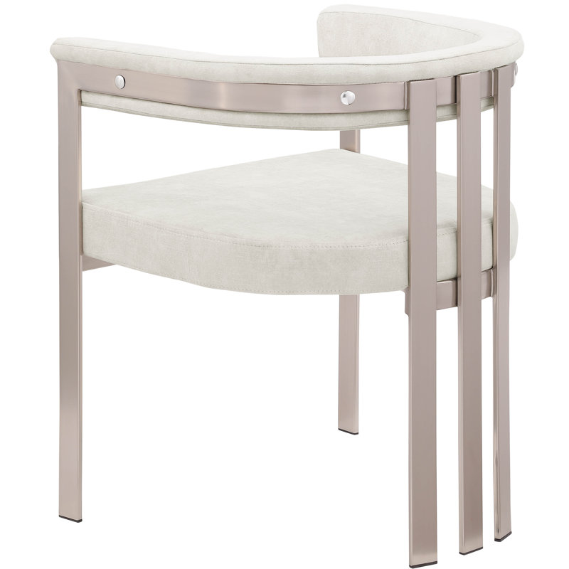 Fauteuil en velours Marcello Kenlea, Velours pierre