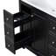 Meuble-lavabo noir 36 po (lavabo non inclus) [armoire seulement]