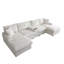 Canapé modulaire en U en forme de U pour le salon, canapé surdimensionné de 126 po avec console, porte-gobelet et méridienne double-2131623724