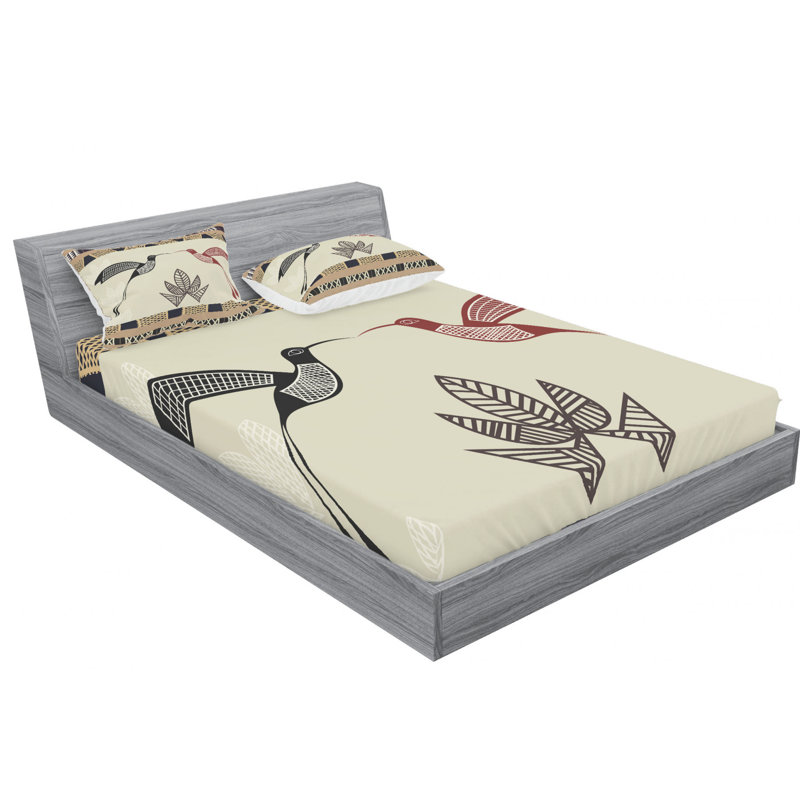 Microfiber Sheet Set, Queen Sheet Set with Fitted Sheet