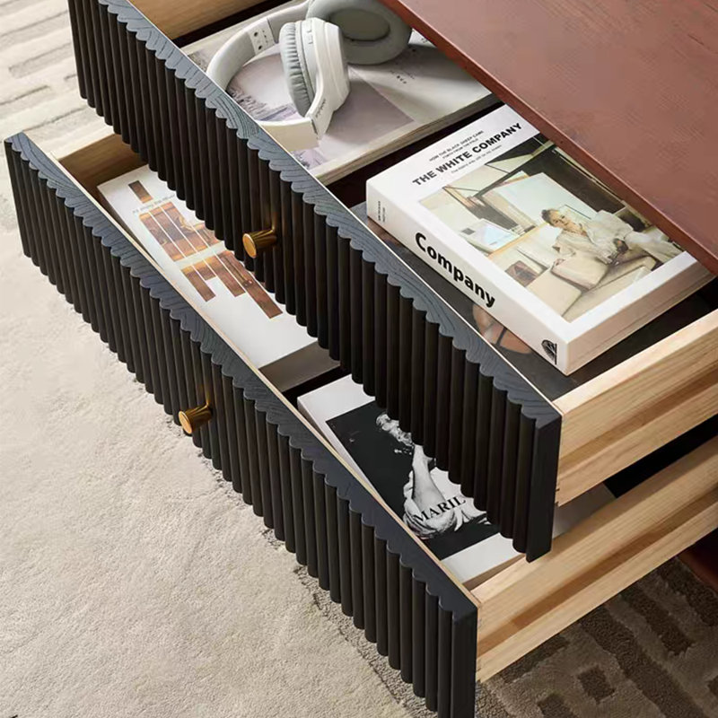 Spacious coffee table with multiple storage