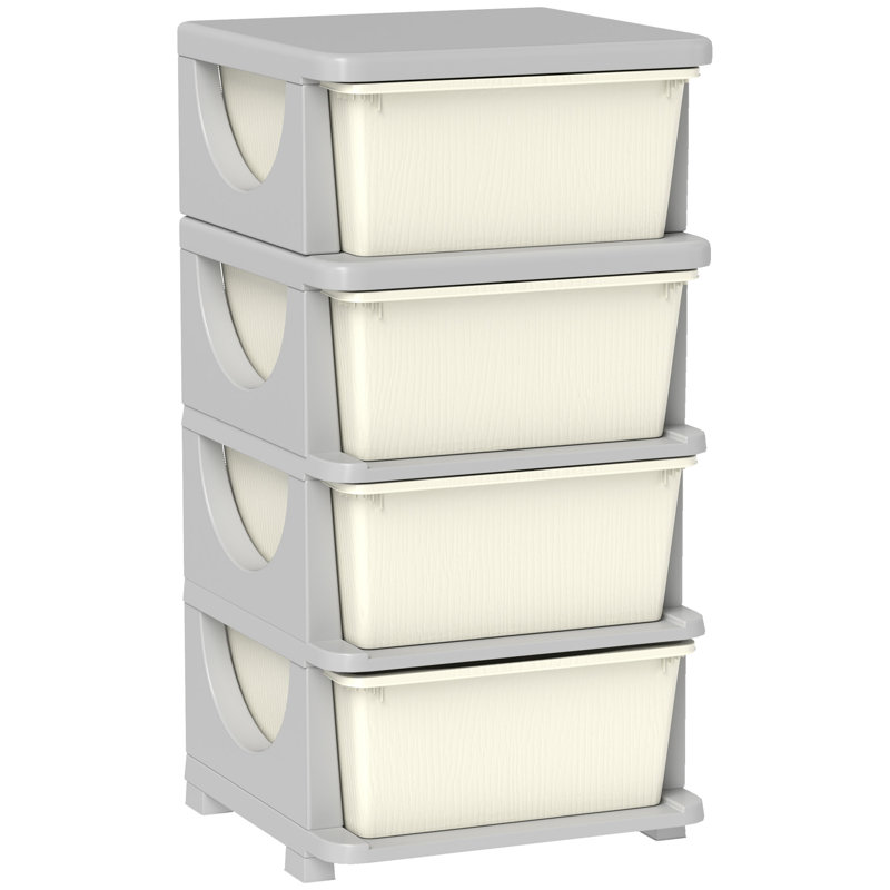 Unité de rangement à 3 niveaux pour enfants, organisateurs de jouets et rangement avec commode à tiroirs pour chambre d'enfant