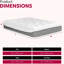 Très grand matelas en mousse viscoélastique très grand avec plateau moelleux très serré, mousse de 3 pouces et accouchement comprimé de taille moyenne pour lit double, 1 couche de réduction de mouvement, housse à double couche