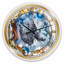 Horloge murale moderne calcédoine quartz or et bleu II-57905133