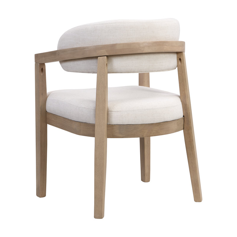 Chaises de salle à manger rembourrées Drake, Coussin beige / structure en frêne clair