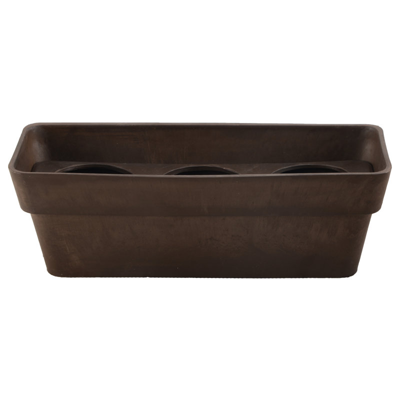 Jardinière en composite auto-irrigante, Chocolat