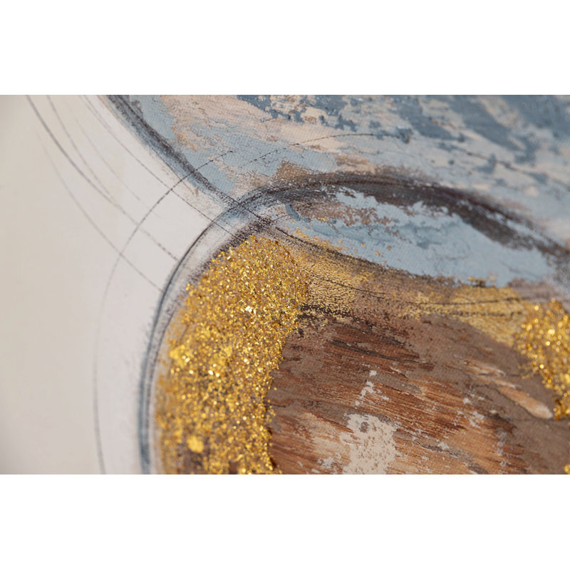 Abstract Set 2 Canvas 40% Hand Painted 50X3X70 Cm - 2 Piece Wrapped Canvas Print Set