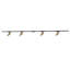 Paolo 81-in Gold dimmable LED Trilo Ceiling Kit-76357009