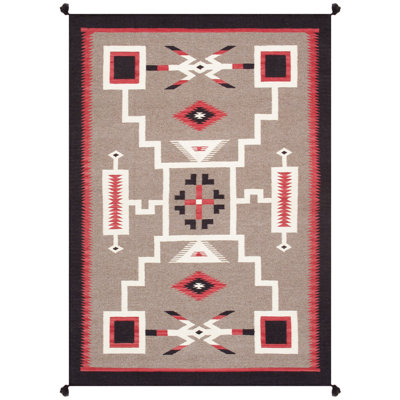 5'X8' Southwestern Area Rug in Mocha