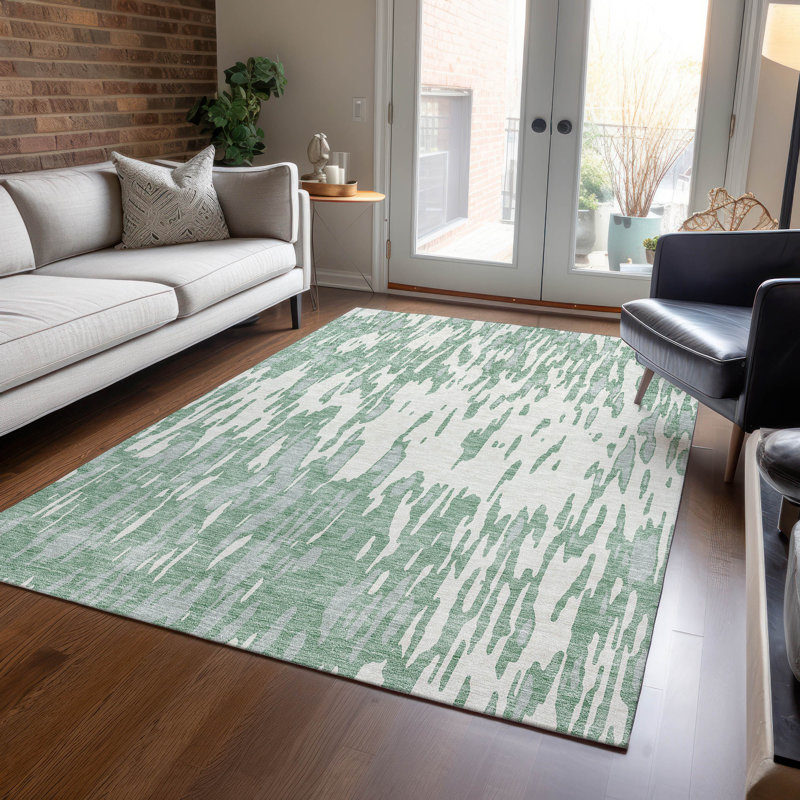 Tapis rectangulaire Aleighna avec envers antidérapant, Rectangulaire 3 pi x 5 pi