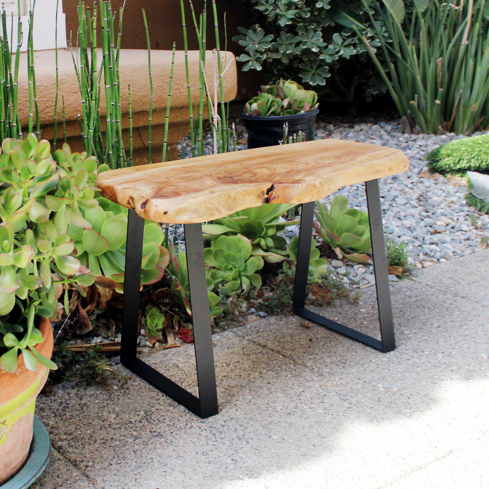 Small outdoor wooden online bench