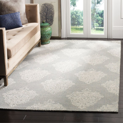 Tapis beige en laine touffeté à la main Galien