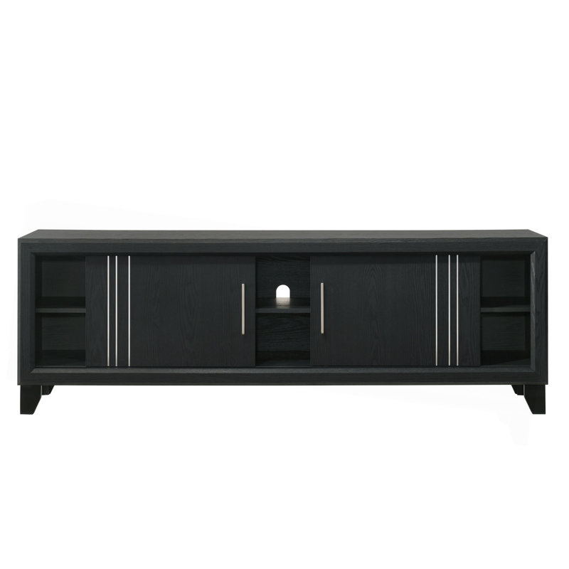 Meuble télé 1 pièce Contemporary, Gris anthracite
