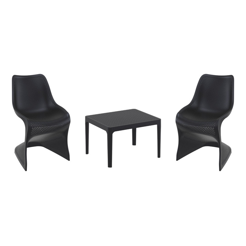 Ensemble de sièges pour 2 personnes Nassau, Noir