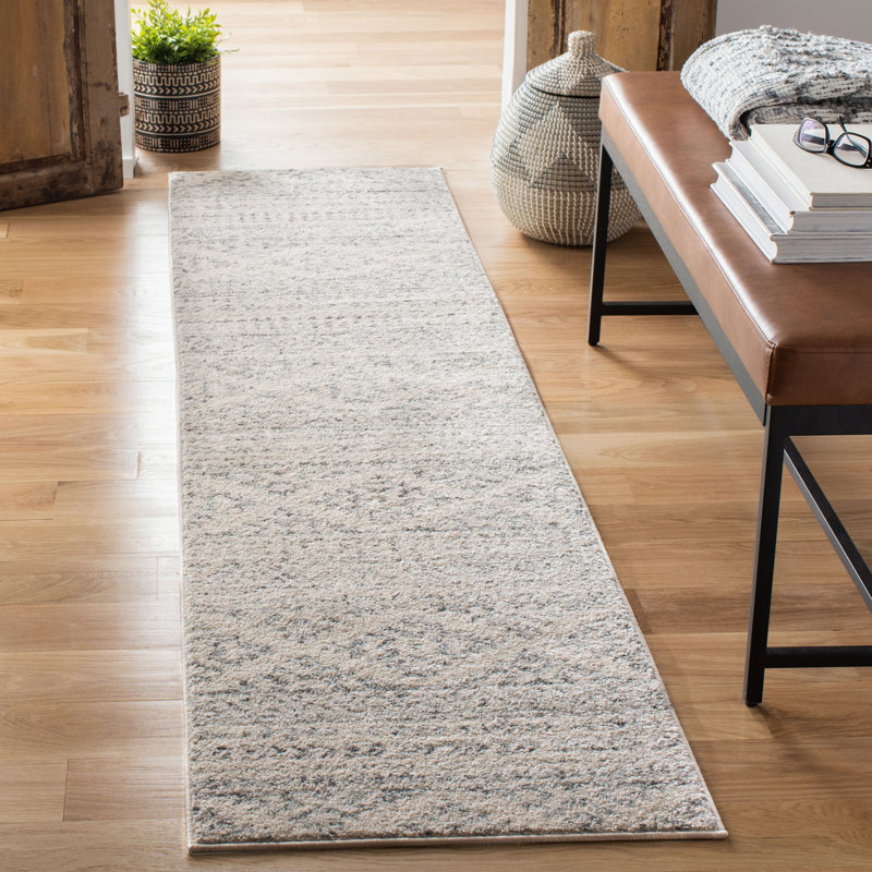 Leiding Ivory/Dark Grey Rug, Runner 61 x 213cm
