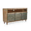  Buffet industriel en bois de manguier rustique avec accents et rangement en métal Plasma