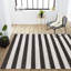 Haylia Two-Tone Wide Stripe Black/Cream Indoor/Outdoor Rug-510332173
