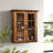 Yarissa Two-Door Removable Wall Storage Cabinet with Glass Panels & Adjustable Shelves