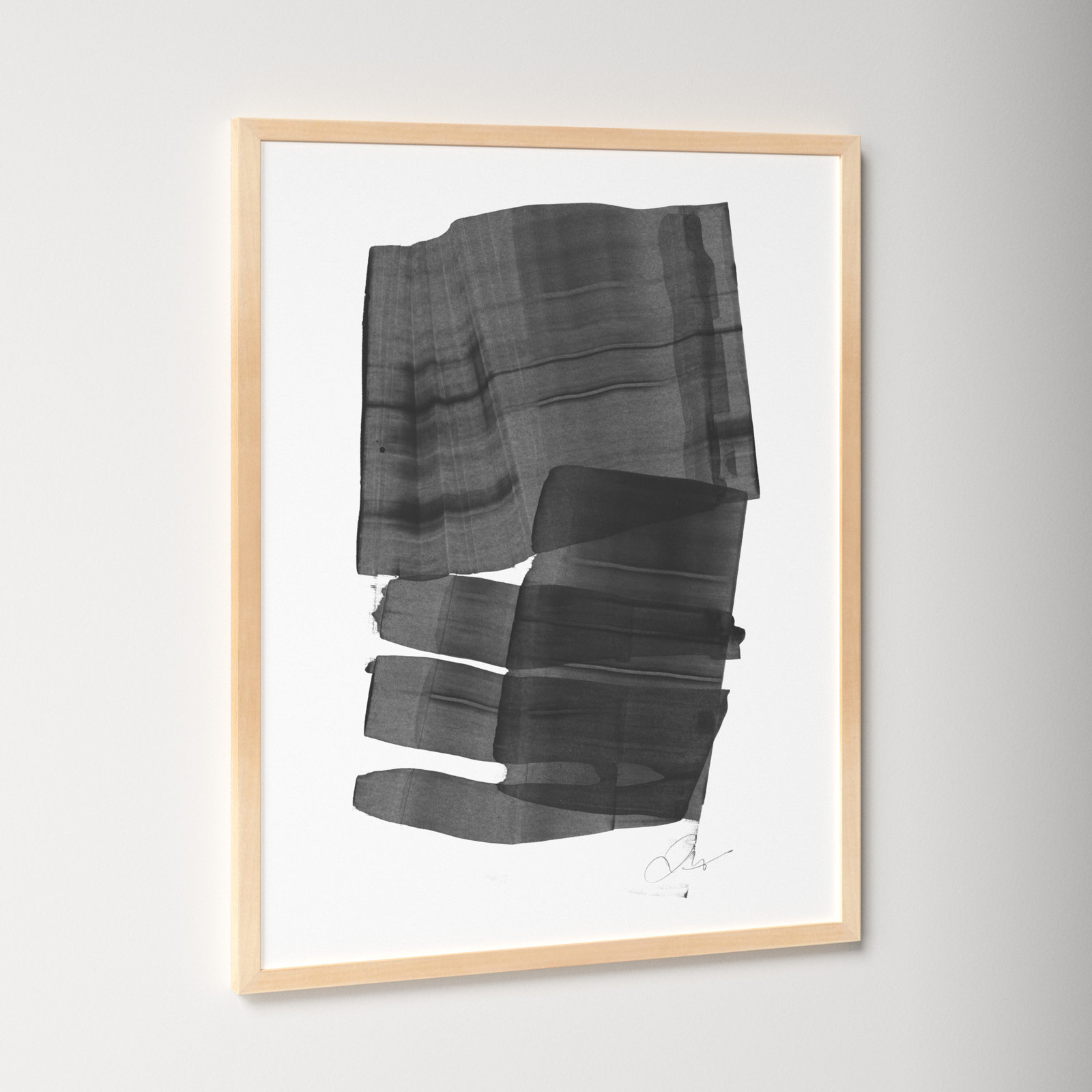 Brushstroke 5 by Jacques Pilon, Brown, 38" H x 30" W x 1.25" D