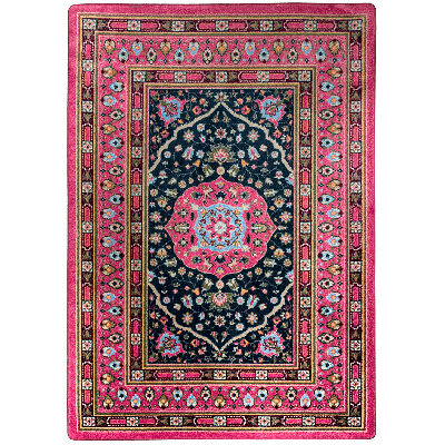 Tapis rose à motif oriental Prolley