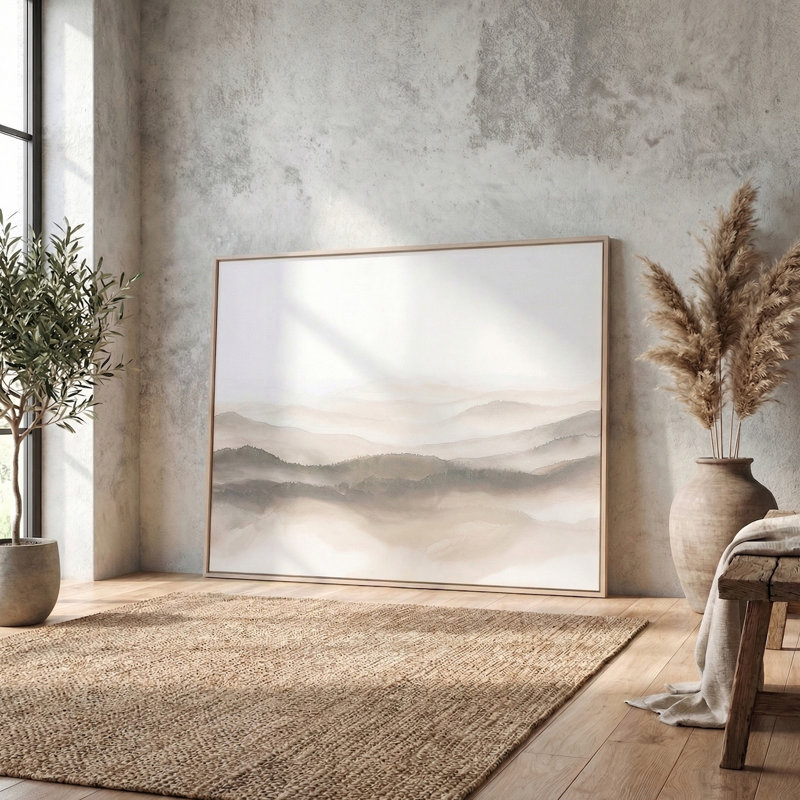 Over The Hills, Hand Painted Canvas
