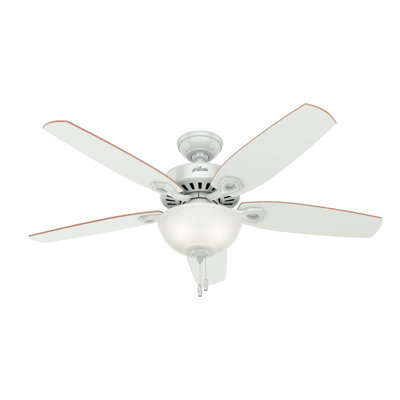 Ventilateur de plafond 52 pales standard 52 po avec chaîne de traction et ensemble d'éclairage inclus Builder Deluxe