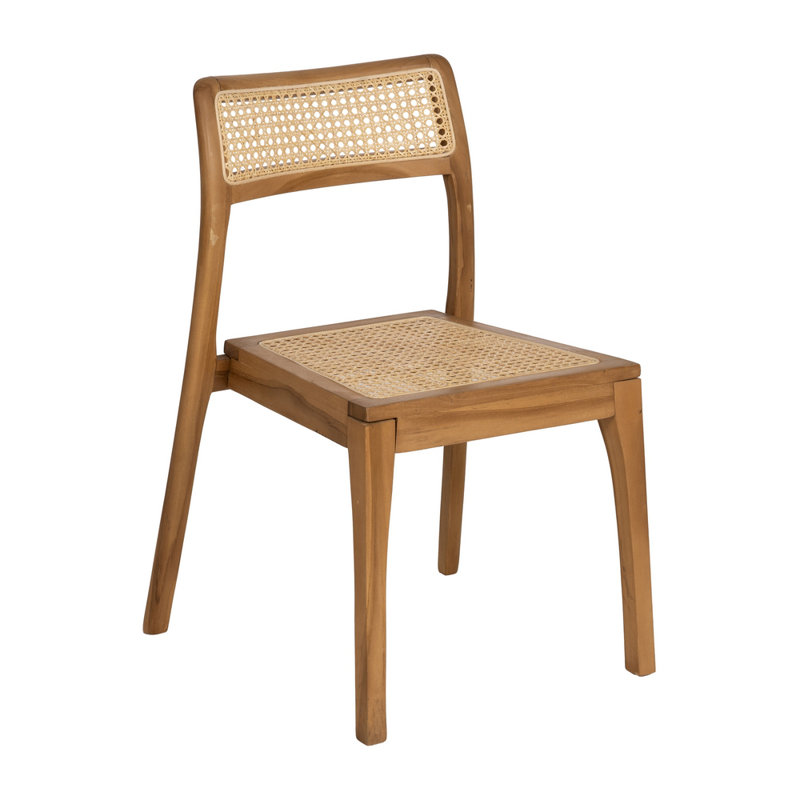 Allmar 44.5cm H Stacking Side Chair, Brown
