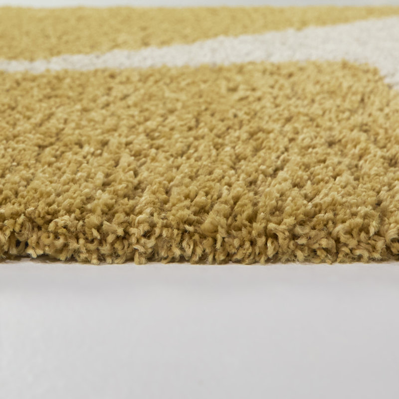 Faraday Rectangle Abstract Polypropylene Plastic Rug, Rectangle 5'3" x 7'