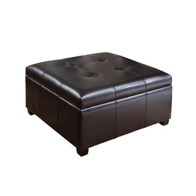 35Inch Storage Ottoman,Large Square Ottoman Bench With Storage,Tufted Ottomans Footstool For Living Room