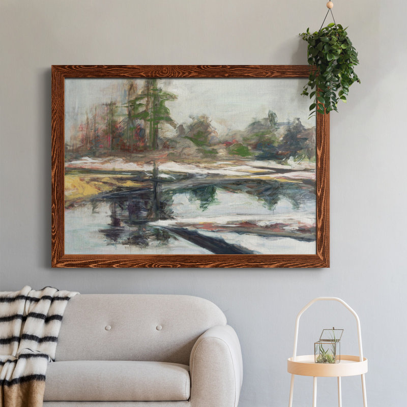 «Quiet Reflection», reproduction sur toile encadrée, H 31 po x l 44 po x P 1 po, Cadre érable
