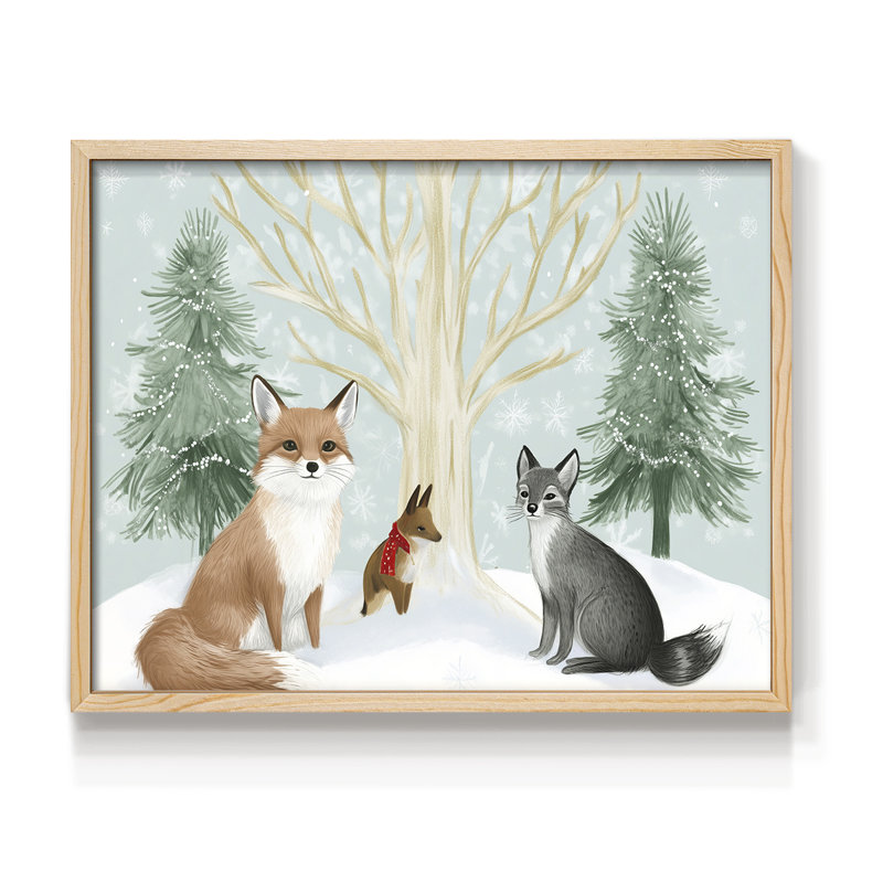 Chirstmas Art-CCII - Reproduction encadrée - Restickable, H 22 po x l 28 po, Naturel