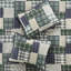 Courtepointe très grand / très grand et bleu marine, imprimé patchwork réversible, revers en tissu écossais, rembourrage en coton, taies décoratives à fermeture à glissière, tissu bleu marine lavable, tissu écossais, fermeture à glissière, facilement-119448561-119448563