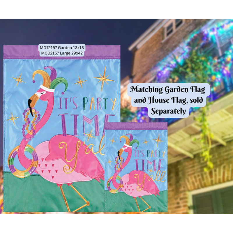 House House PartyTime Flamingo Mardi Gras