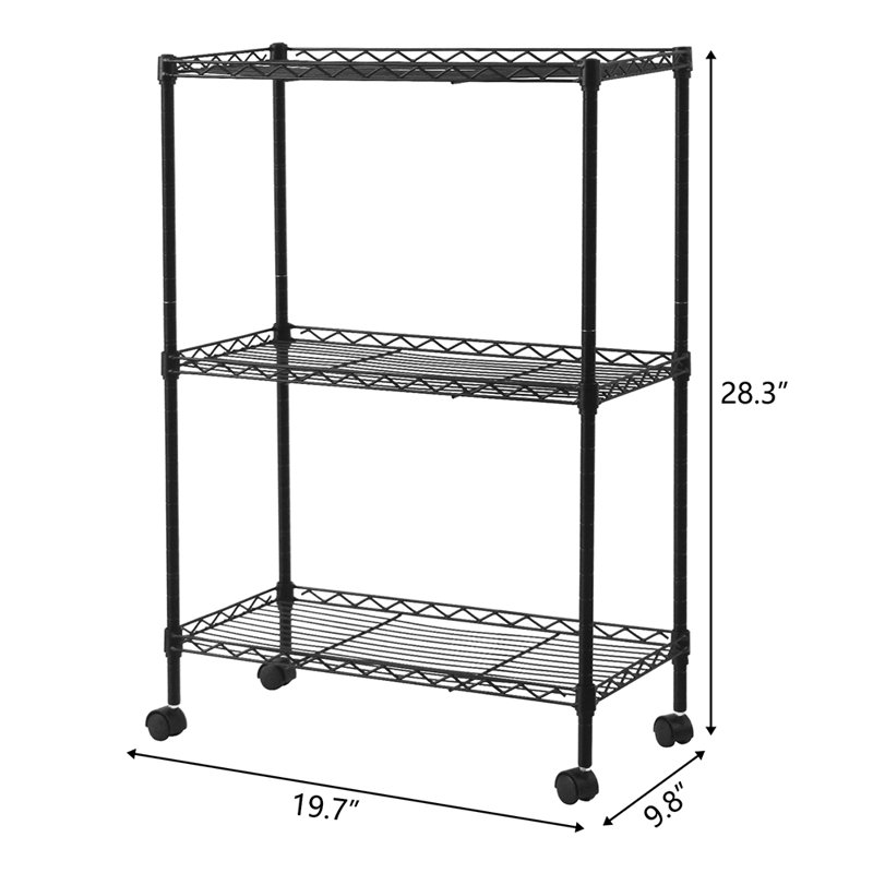 28.35'' H x 19.69'' W Utility Cart with Wheels