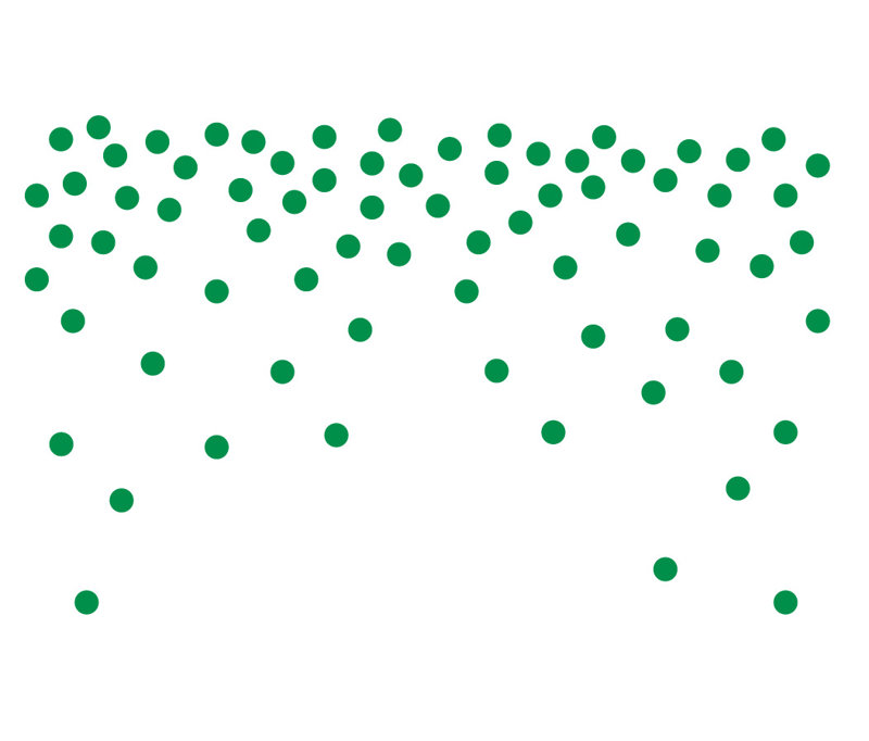 Adhésif décoratif à pois, Vert clair, H 24 po x l 39 po x P 0,01 po
