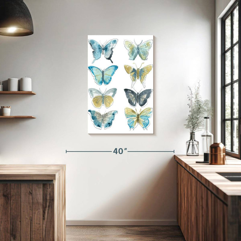 Brampt Butterfly Blues I, 36" H x 24" W